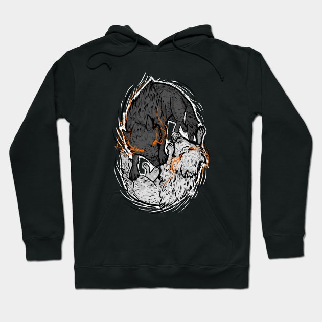 Two Wolves ALT Hoodie by dRons